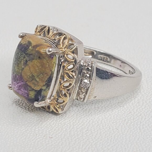 Tasmanian Stichtite Sterling Silver Ring Size 5 - Picture 3 of 12